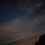 Halo of moonlight diffused by clouds in a dark night sky – abstract nocturnal light - nbcreations