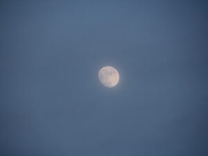Full moon and scattered stars in a clear night sky – serene lunar scene - nbcreations