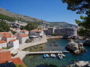 Historic fishermen’s port in Dubrovnik with traditional boats and stone quays – Adriatic harbor scene - nbcreations