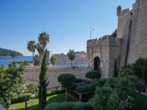 Entrance gate to Dubrovnik’s old city with historic stone walls – Croatian landmark - nbcreations