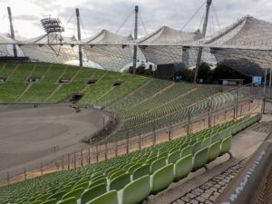 Olympic Stadium field in Munich from 1972 Games – historical sports venue - nbcreations