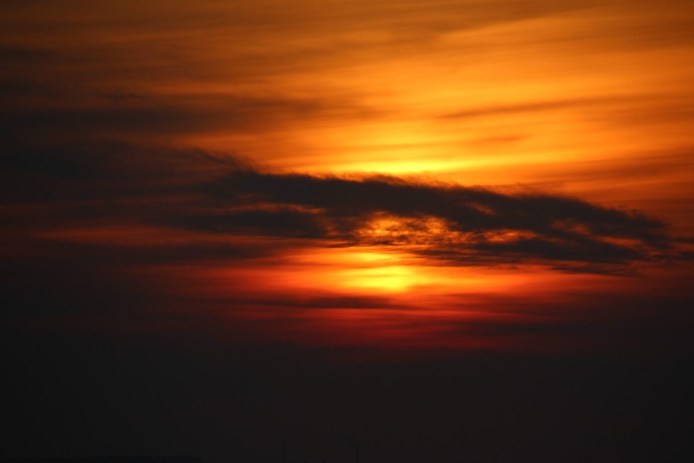 Fiery red and orange sunset sky with dramatic clouds – nbcreations