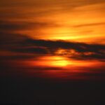 Fiery red and orange sunset sky with dramatic clouds – nbcreations