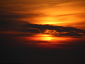 Fiery red and orange sunset sky with dramatic clouds – nbcreations