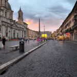 Evening scene at Piazza Navona, Rome, with baroque architecture and people strolling – nbcreations